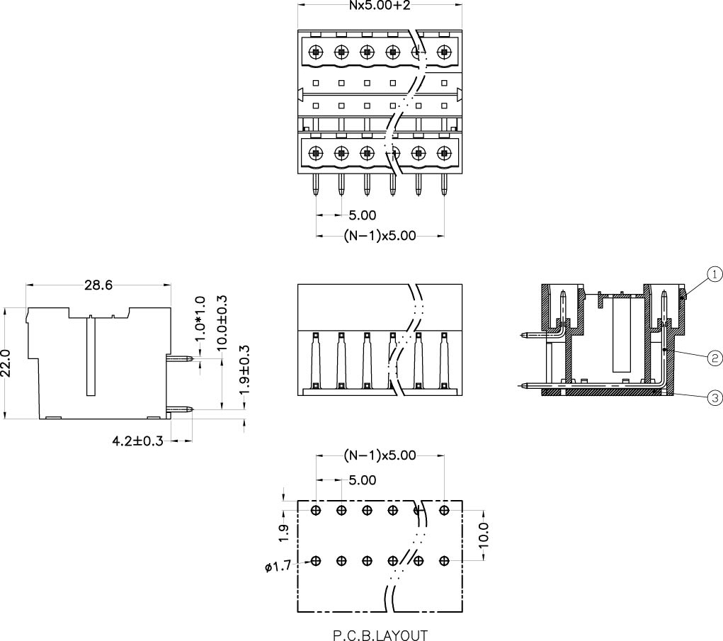 5 pin terminal