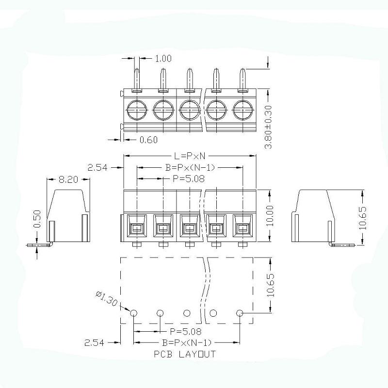 8 pin terminal block