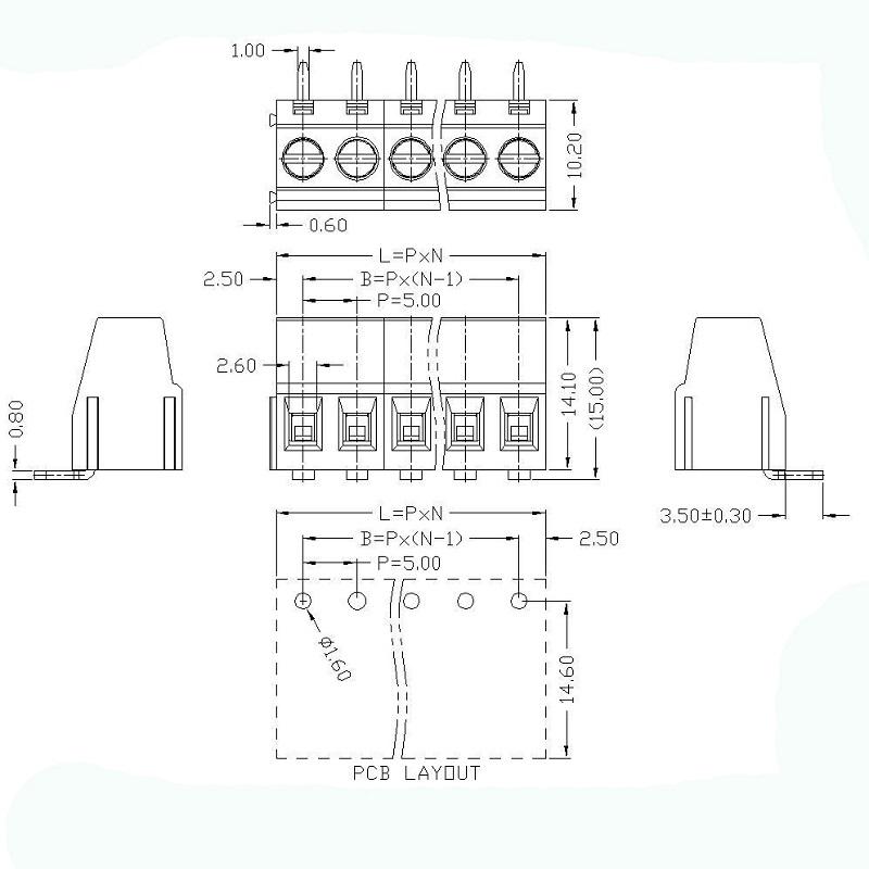 3 way terminal block